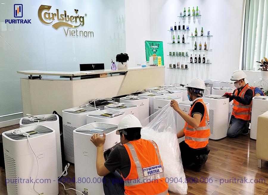 Puritrak brought the machine to install for Carlsberg's office system