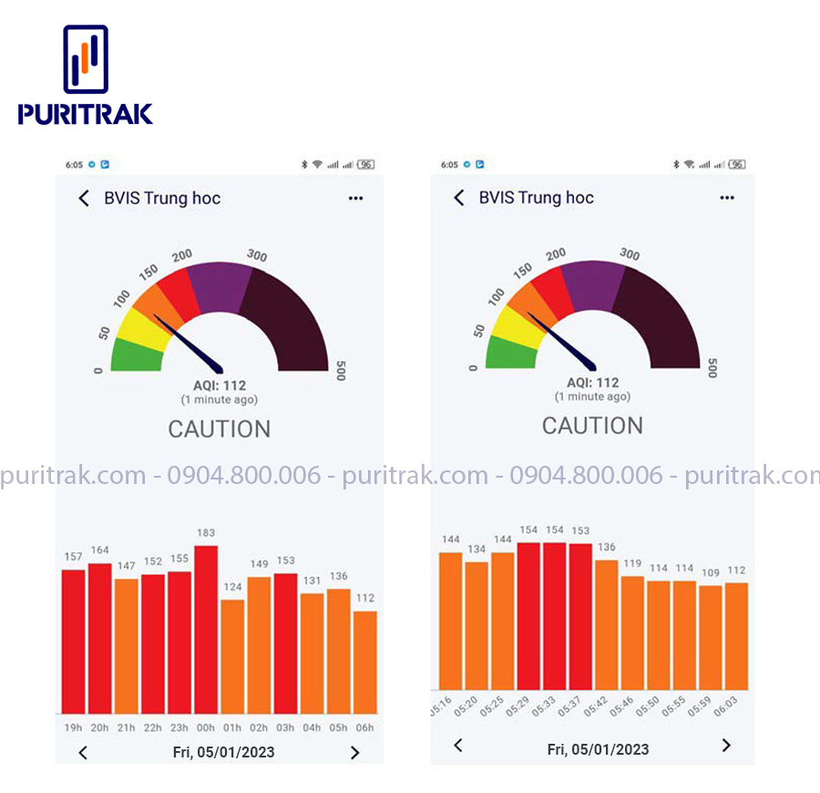 Puritrak customers can monitor real-time air quality through their phones