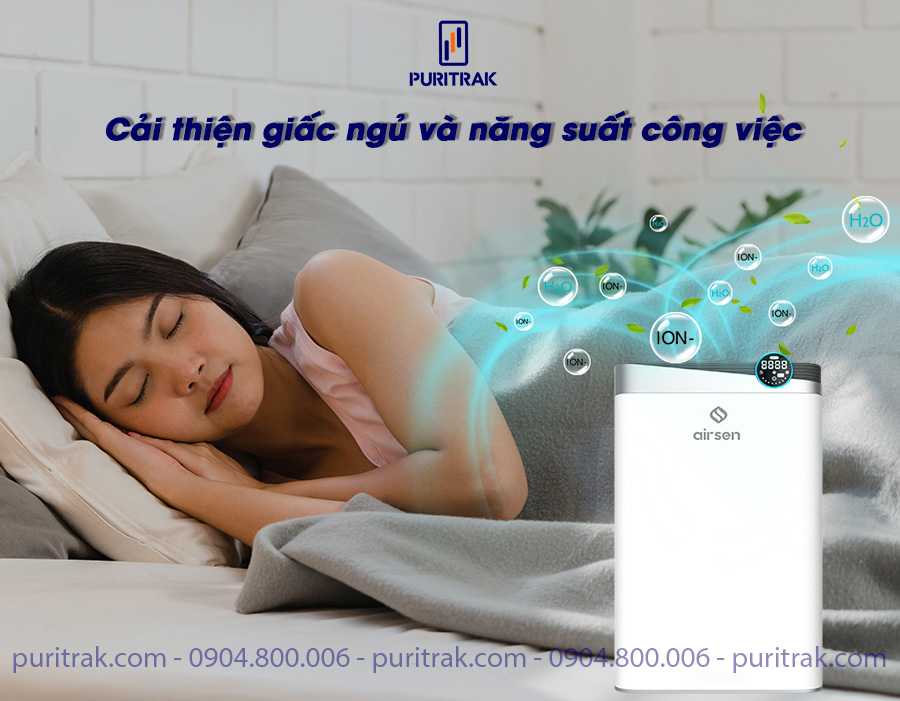 Tác dụng của máy lọc không khí đến sức khỏe giúp cải thiện giấc ngủ và năng suất làm việc