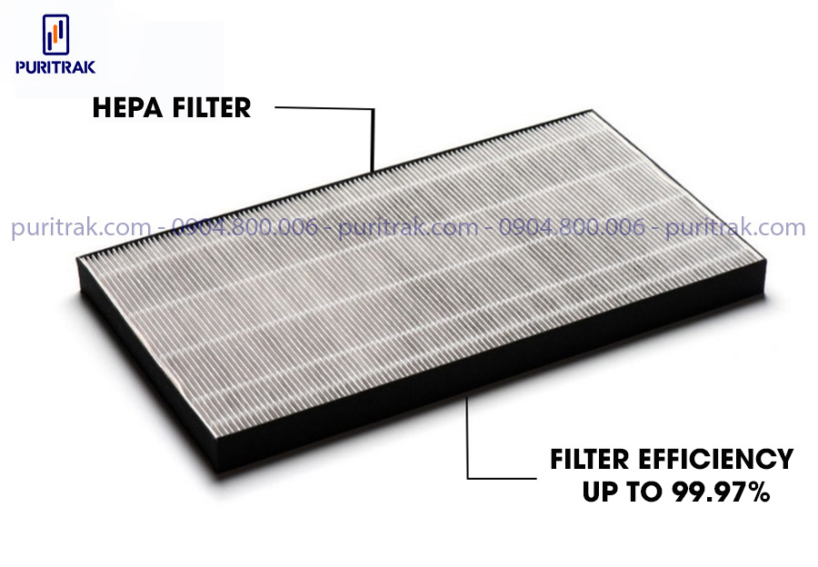HEPA filter is capable of removing up to 99.97% of particles 0.3 µm or larger in size.