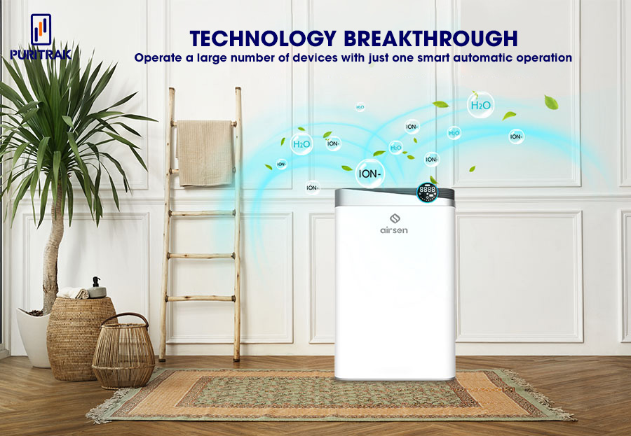 The Airsen air purifier can operate a large number of devices with just one operation.