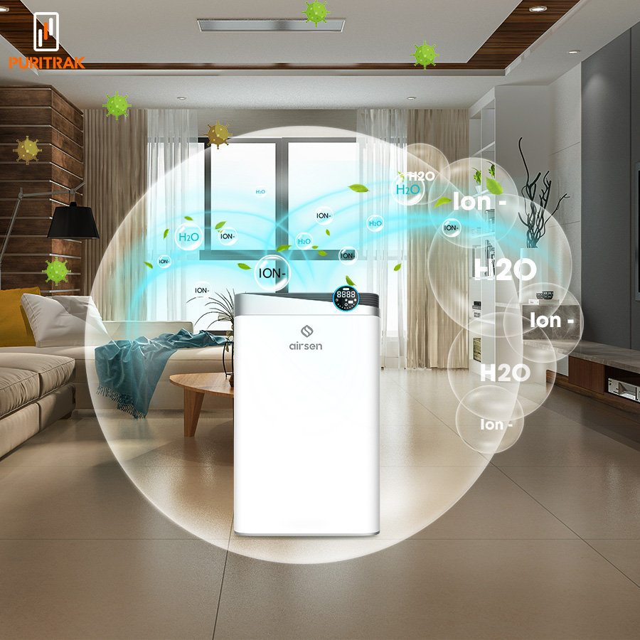 Airsen air purifier cleans every space in the room