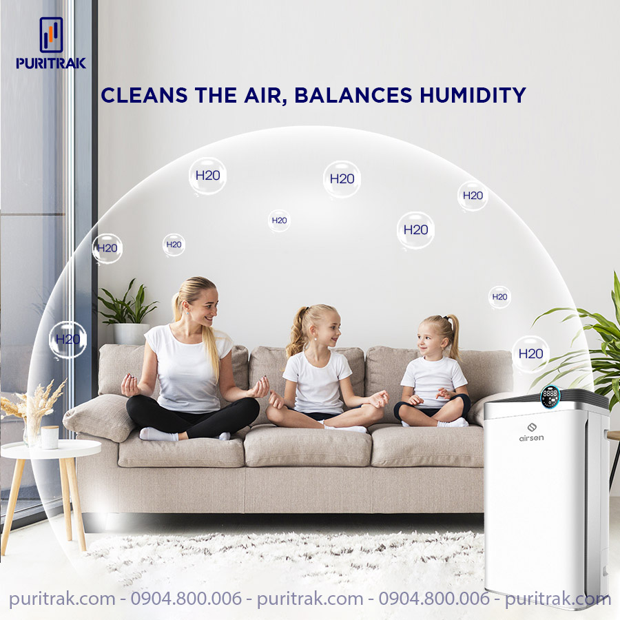 The function of the Airsen air purifier helps moisturize the air