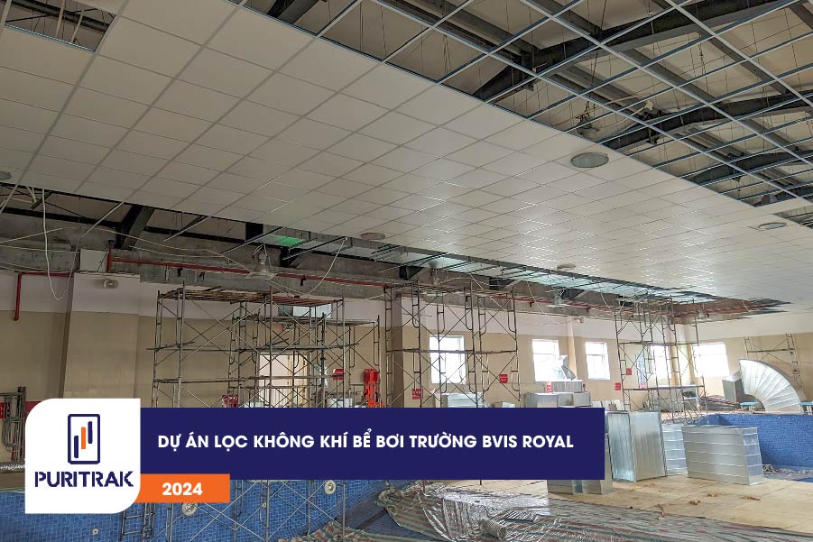 Dự án lọc không khí bể bơi trường BVIS 2024