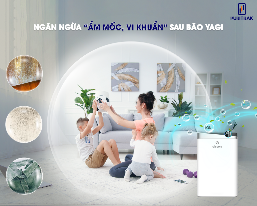 Ngăn Ngừa 'Ẩm Mốc, Vi Khuẩn' Sau Bão Yagi Nhờ Máy Lọc Không Khí