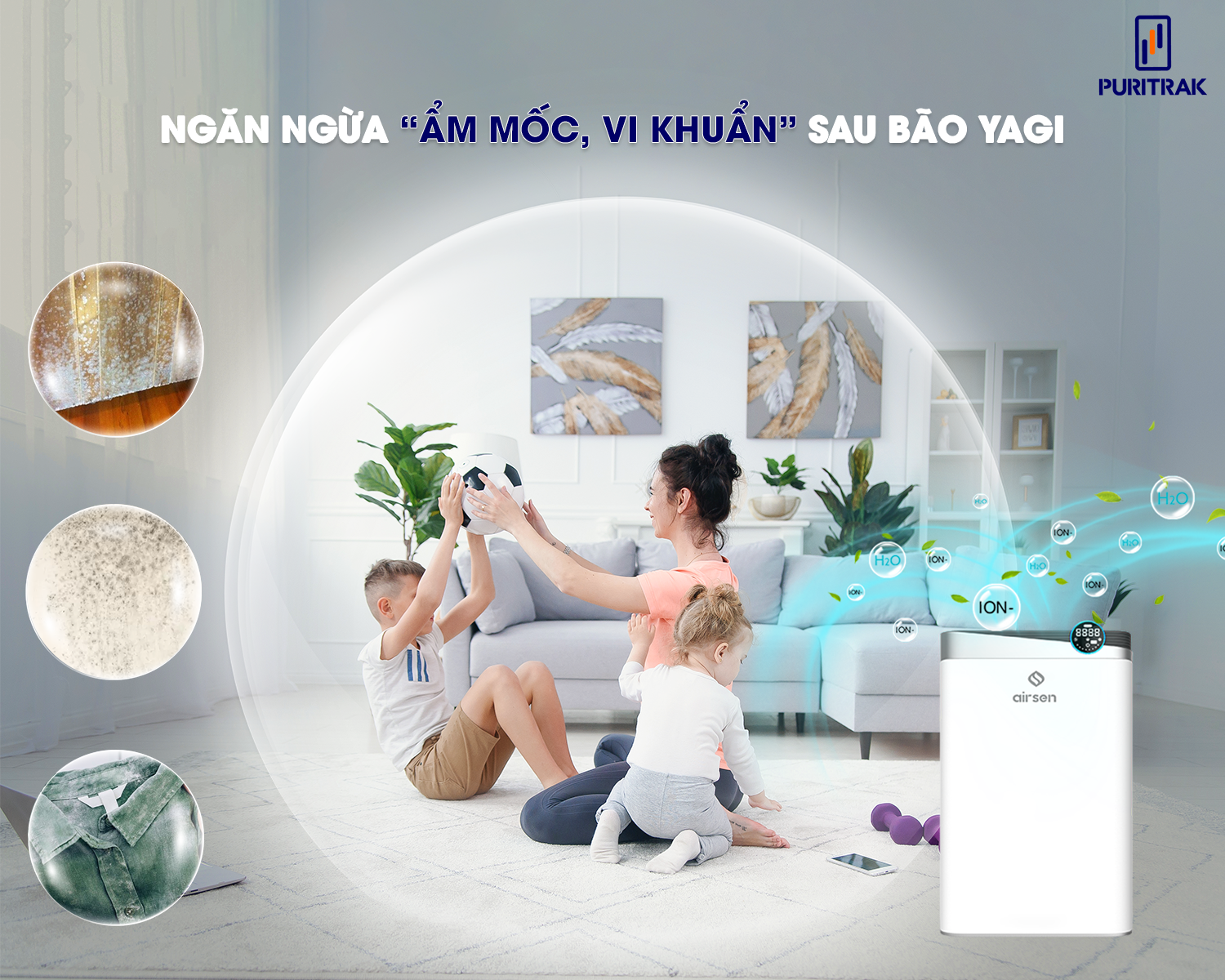 Ngăn ngừa ẩm mốc vi khuẩn sau bão Yagi